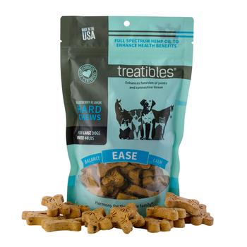 Treatibles CBD Ease Hard Chews for Large Dogs over 40 lbs - Blueberry