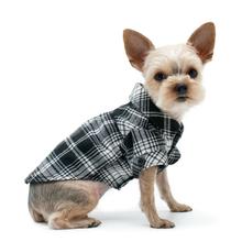 black and white plaid dog shirt